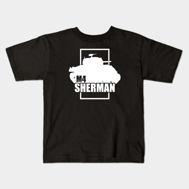 M4 Sherman Kids T-Shirt by Firemission45